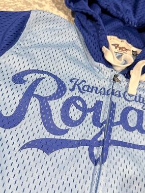 Kansas City Royals Mesh Full-Zip Colorblock Hoodie G-III 4Her Size M